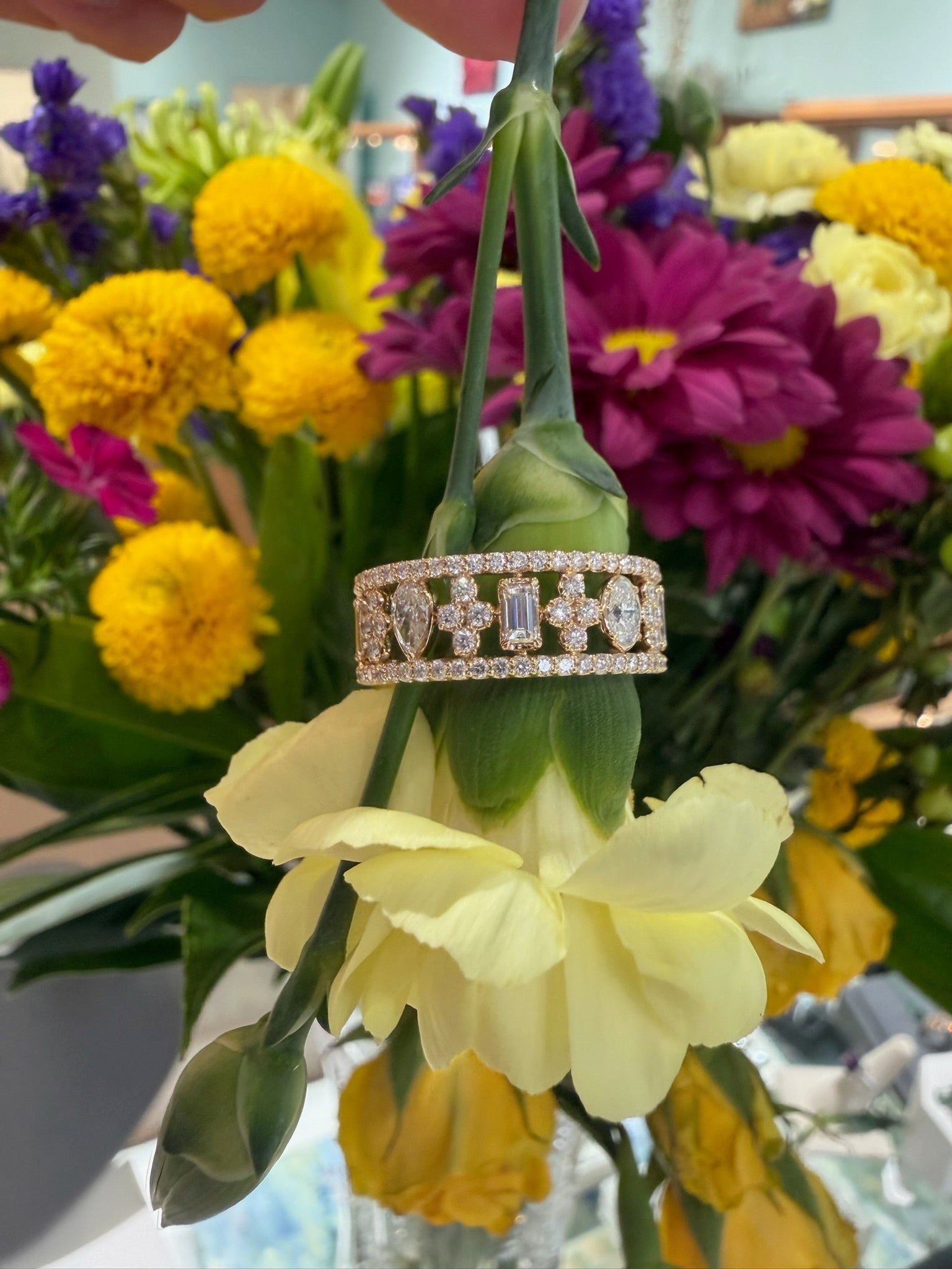 The Golden Mosaic Diamond Band