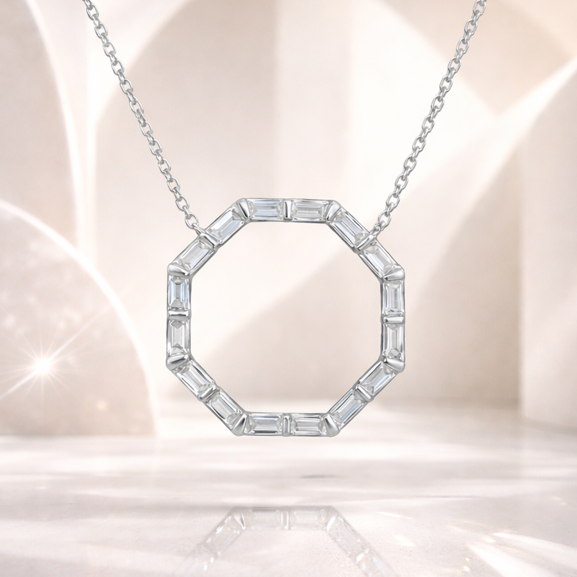 Geometric Grace Diamond Necklace