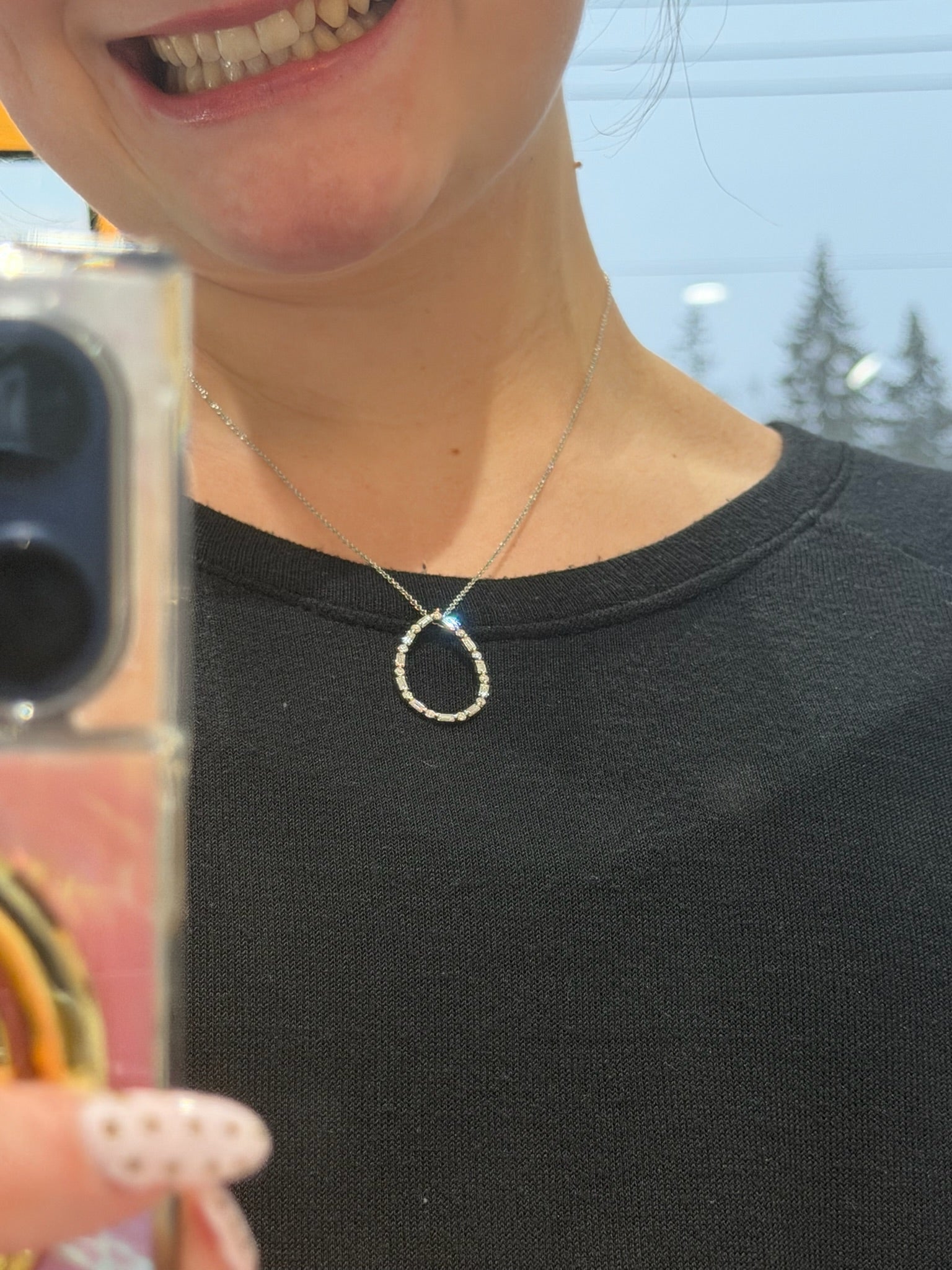 The Prism Teardrop Diamond Necklace