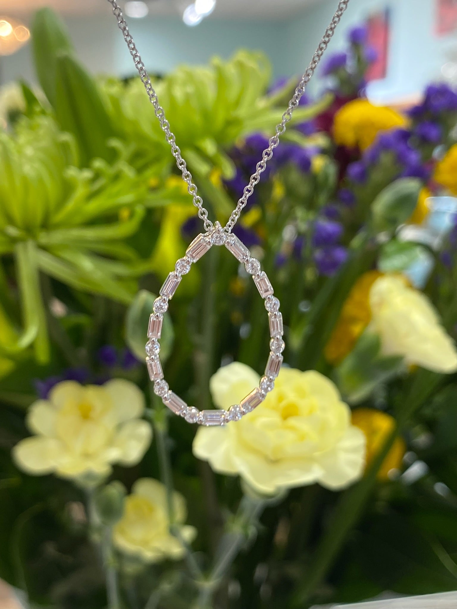 The Prism Teardrop Diamond Necklace