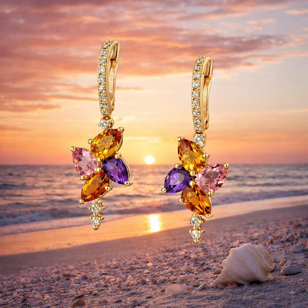 The Sunset Drop Earrings