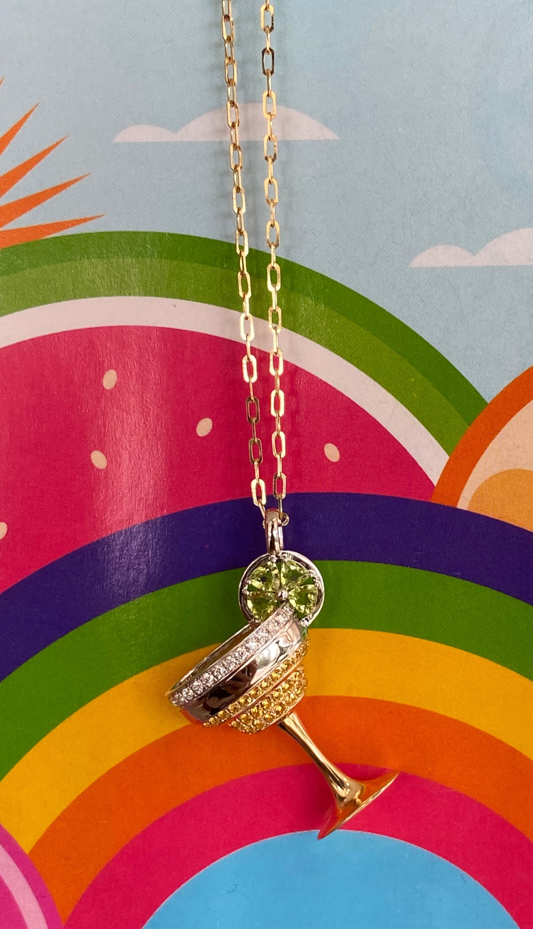 Salty & Sparkly Margarita Necklace - One of a Kind