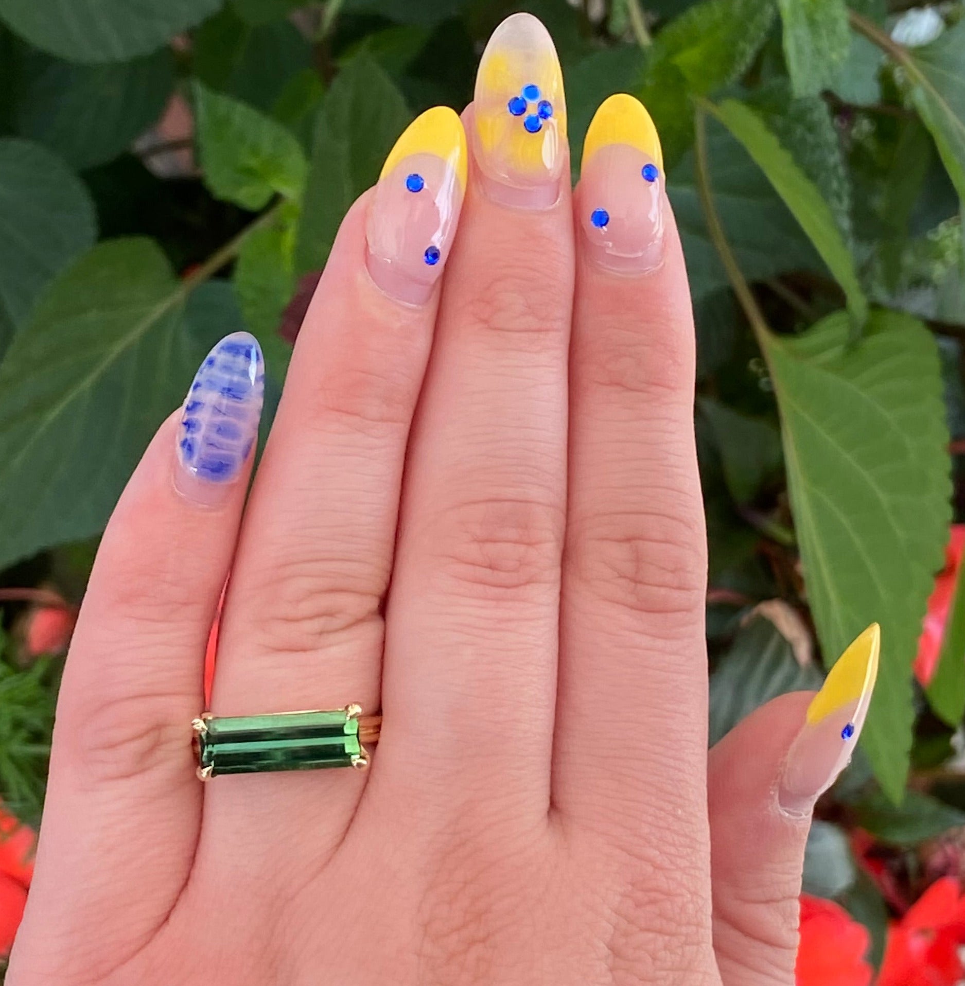 Green Tourmaline Statement Ring