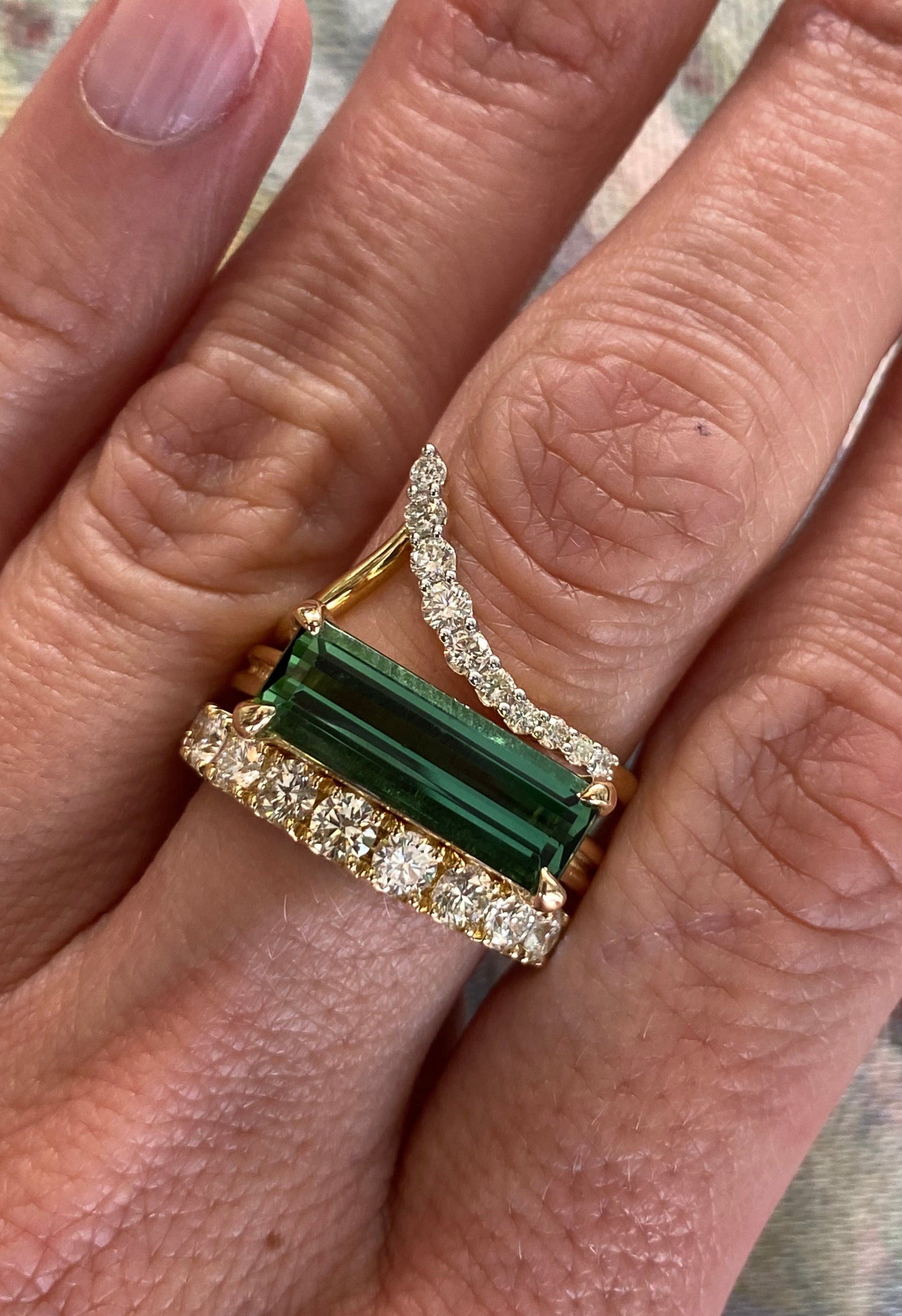 Green Tourmaline Statement Ring