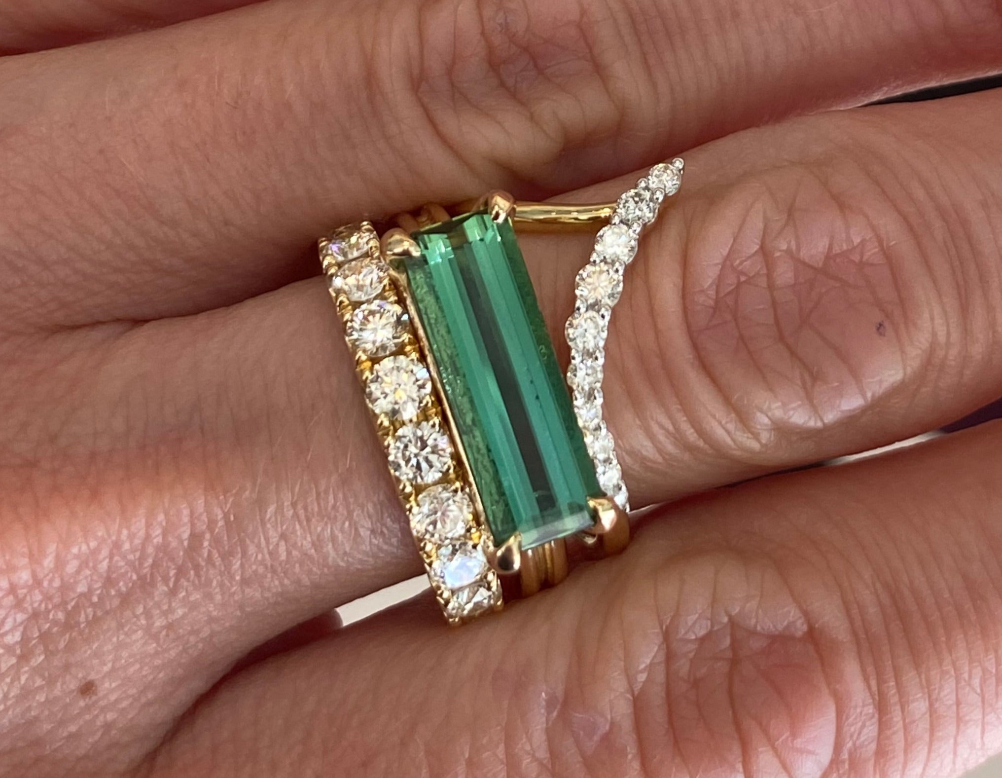 Green Tourmaline Statement Ring