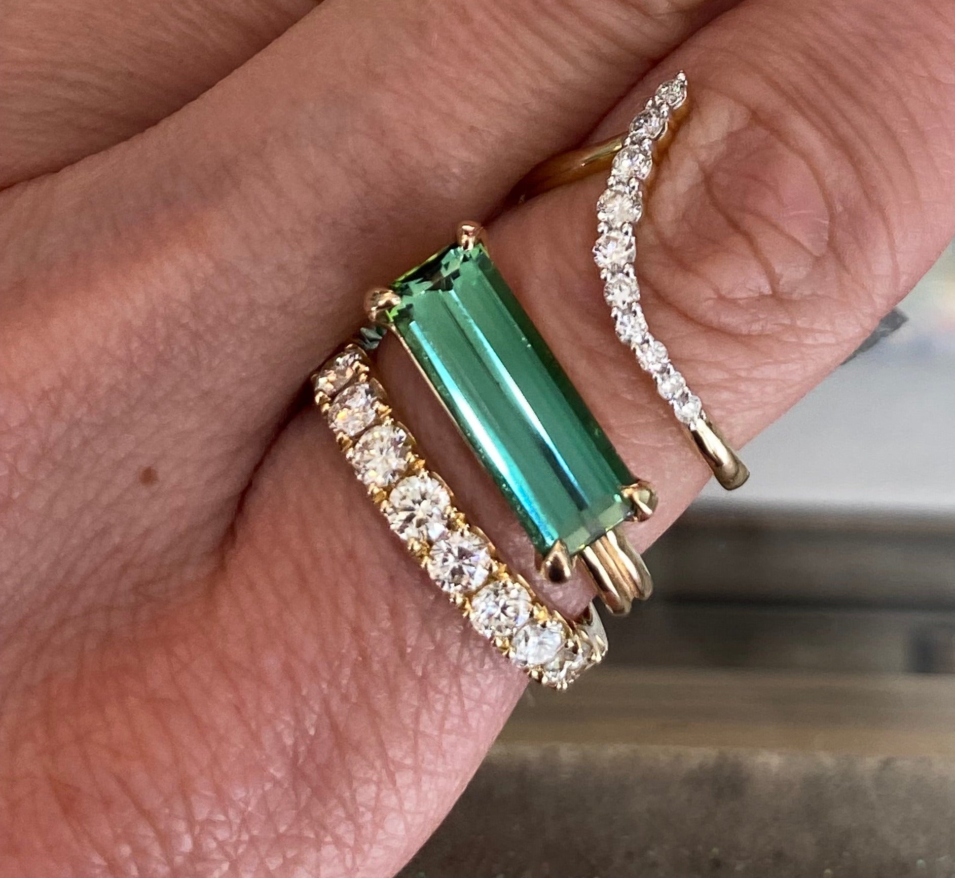 Green Tourmaline Statement Ring