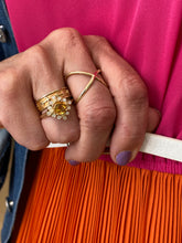 Load image into Gallery viewer, Citrine and Diamond Yellow Gold Vintage Inspired Ring