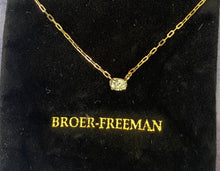 Load image into Gallery viewer, Vintage Oval Diamond Solitaire Necklace