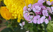 Load image into Gallery viewer, Vintage Open Heart Diamond Inset Necklace