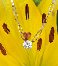 Load image into Gallery viewer, Vintage White Gold Diamond Solitaire Necklace