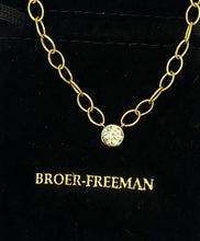 Load image into Gallery viewer, 18K Yellow Gold Vintage Bezel Set Round Diamond Necklace