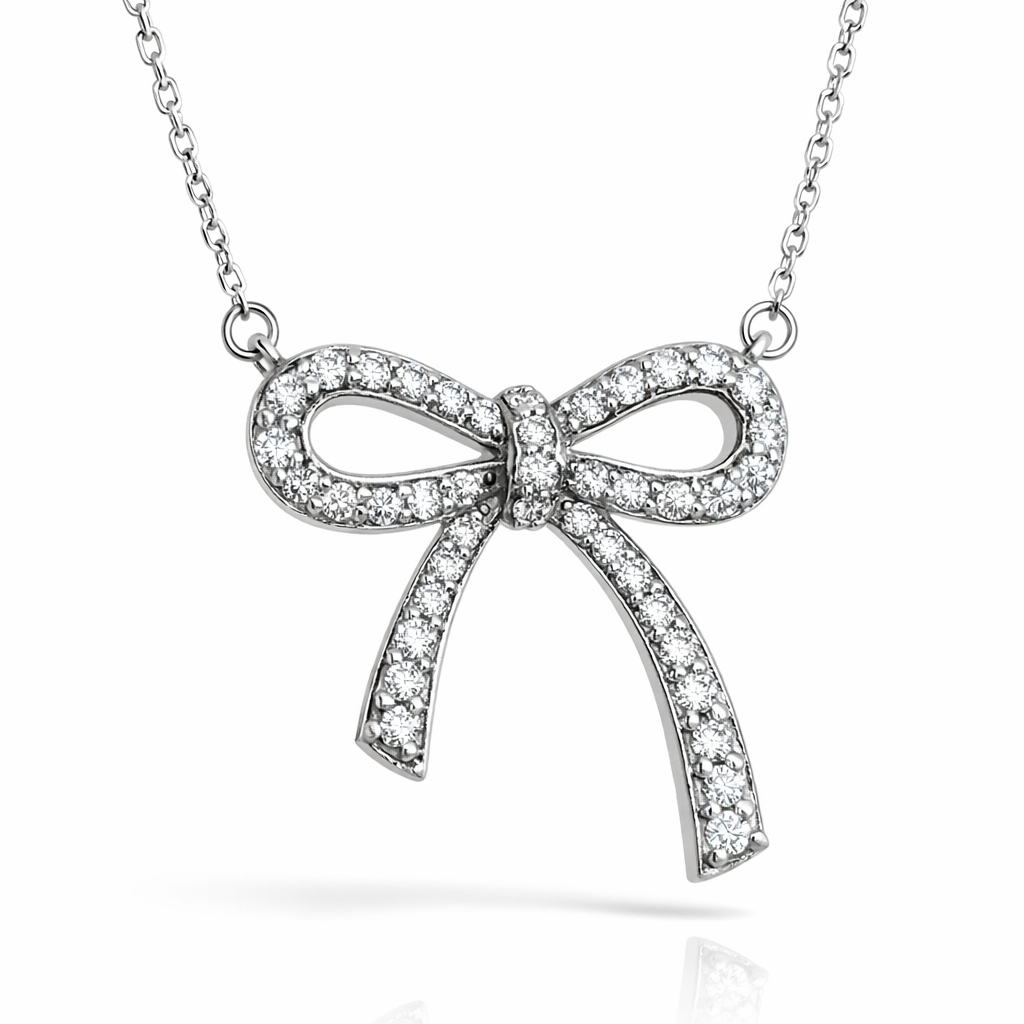 Luxe Ribbon Diamond Necklace