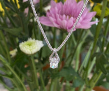 Load image into Gallery viewer, Vintage White Gold Oval Diamond Pendant Necklace