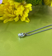 Load image into Gallery viewer, Vintage White Gold Oval Diamond Pendant Necklace