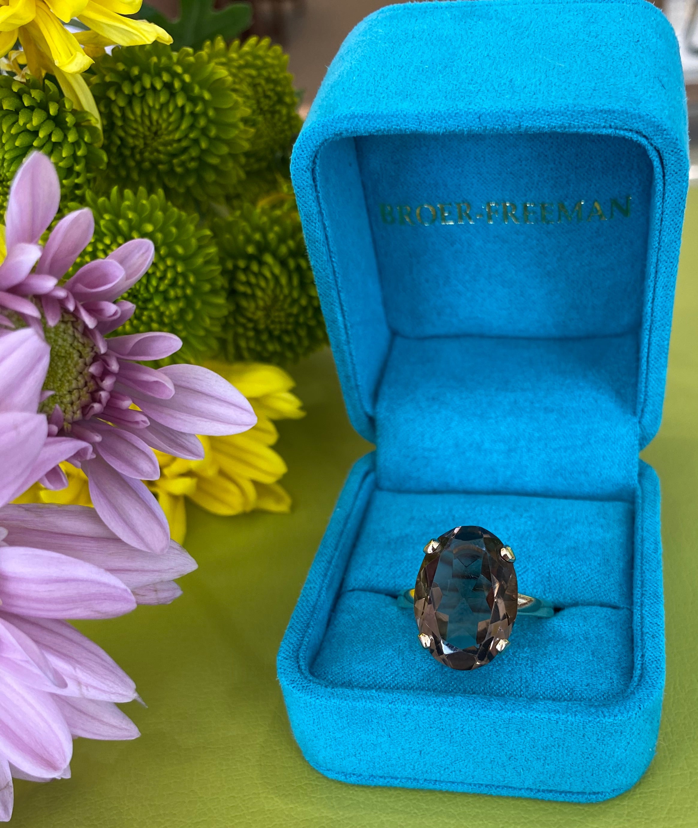 Vintage Earthsong Smoky Quartz Ring