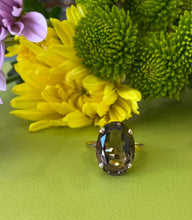 Load image into Gallery viewer, Vintage 14K Yellow Gold Smoky Quartz Statement Ring
