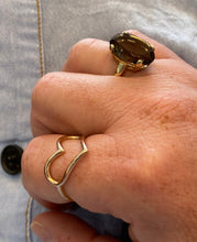 Load image into Gallery viewer, Vintage 14K Yellow Gold Smoky Quartz Statement Ring