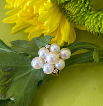 Load image into Gallery viewer, Vintage Pearl and Diamond Cluster Ring