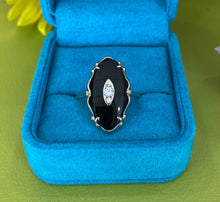Load image into Gallery viewer, Vintage Onyx and Diamond Ring