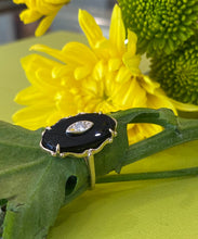 Load image into Gallery viewer, Vintage Onyx and Diamond Ring