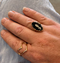 Load image into Gallery viewer, Vintage Onyx and Diamond Ring