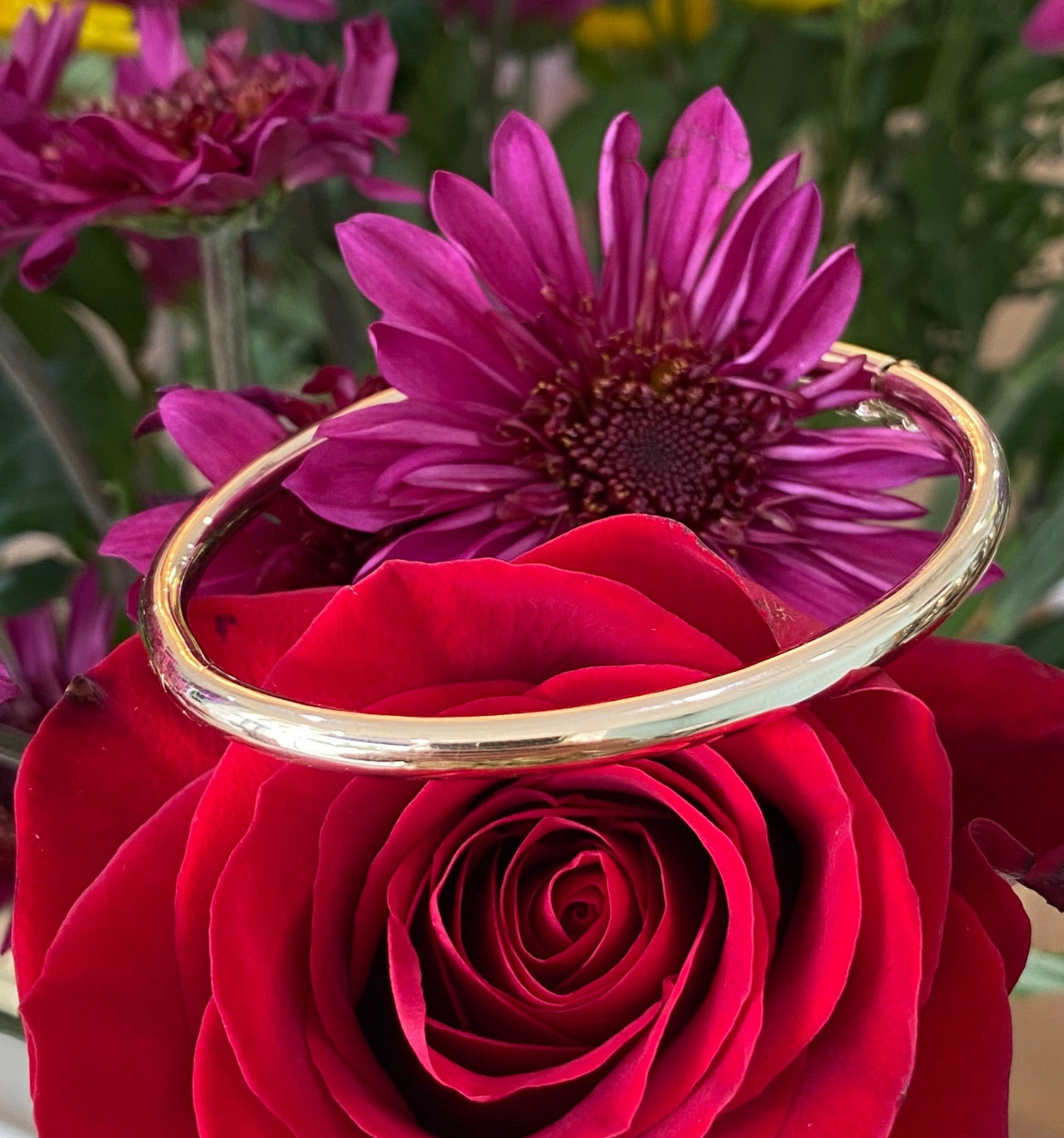 Yellow Gold 4mm Polished Bangle Bracelet