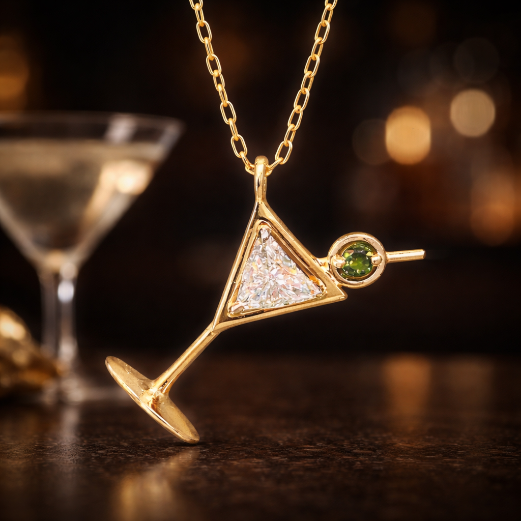 Shaken, Not Stirred Martini Necklace 🍸 One of a Kind