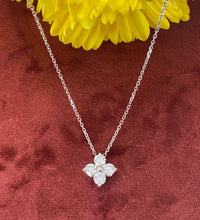 Load image into Gallery viewer, Diamond Quatrefoil Pendant Necklace