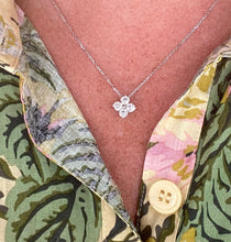 Load image into Gallery viewer, Diamond Quatrefoil Pendant Necklace