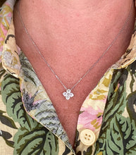 Load image into Gallery viewer, Diamond Quatrefoil Pendant Necklace