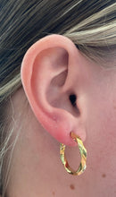 Load image into Gallery viewer, Yellow Gold Slow Twist Hoops