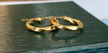 Load image into Gallery viewer, Yellow Gold Slow Twist Hoops