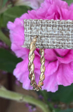 Load image into Gallery viewer, Yellow Gold Round Medium Twist Hoops