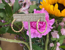 Load image into Gallery viewer, Yellow Gold Round Medium Twist Hoops