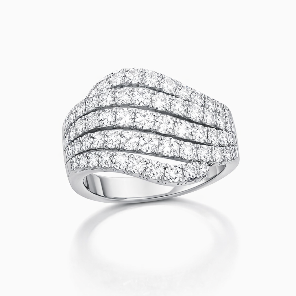 The Shoreline Shell Diamond Ring