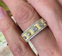 Load image into Gallery viewer, Two Toned Multi-Shaped Diamond Band