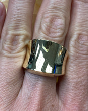 Load image into Gallery viewer, Yellow Gold Concave Wide Band Ring
