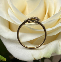 Load image into Gallery viewer, Amethyst Eyed Diamond Snake Ring