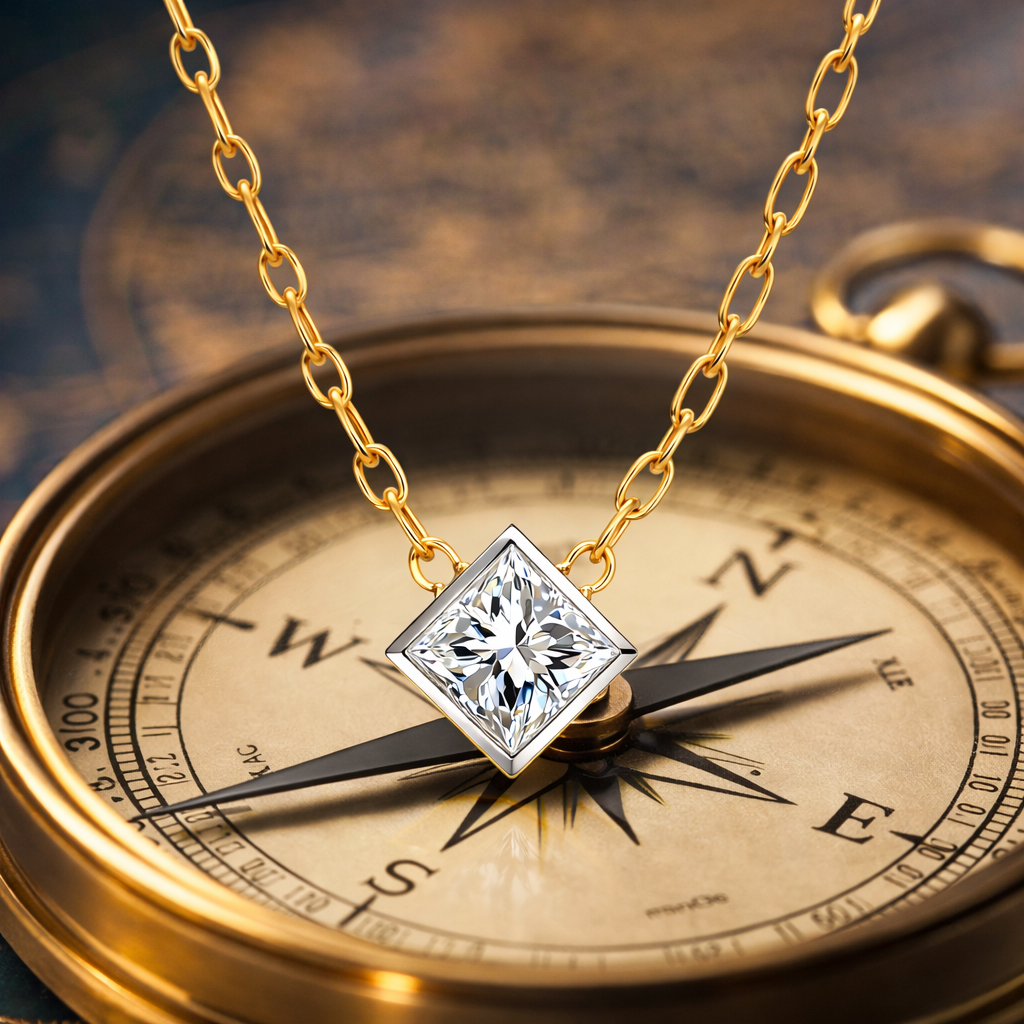 The Diamond Compass Necklace