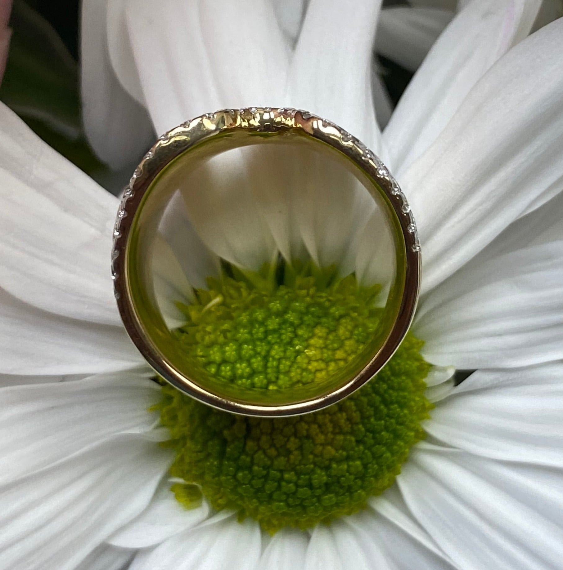 Bold Wavy Brushed Gold Wide Band Ring