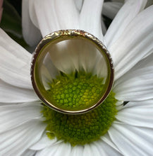 Load image into Gallery viewer, Bold Wavy Brushed Gold Wide Band Ring