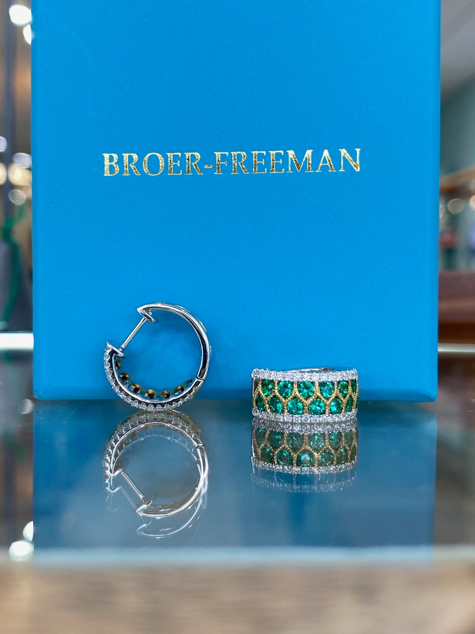 The Emerald Tapestry Diamond Earrings