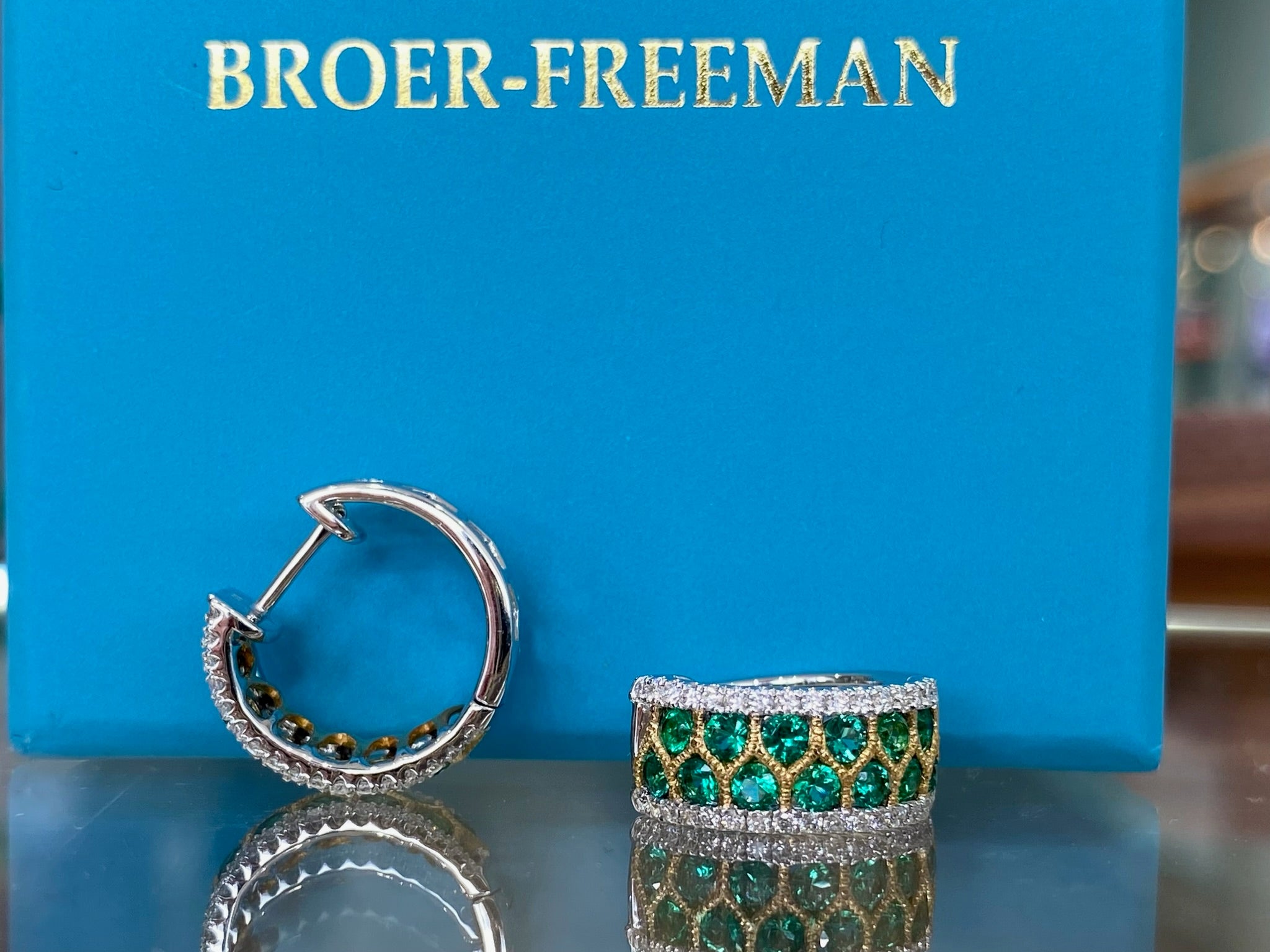 The Emerald Tapestry Diamond Earrings