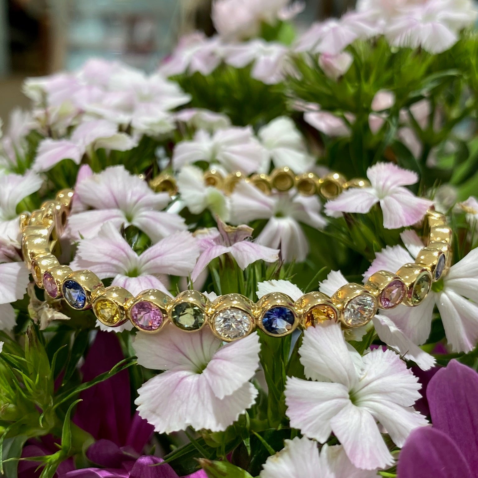 The Rainbow Orbit Bangle Bracelet