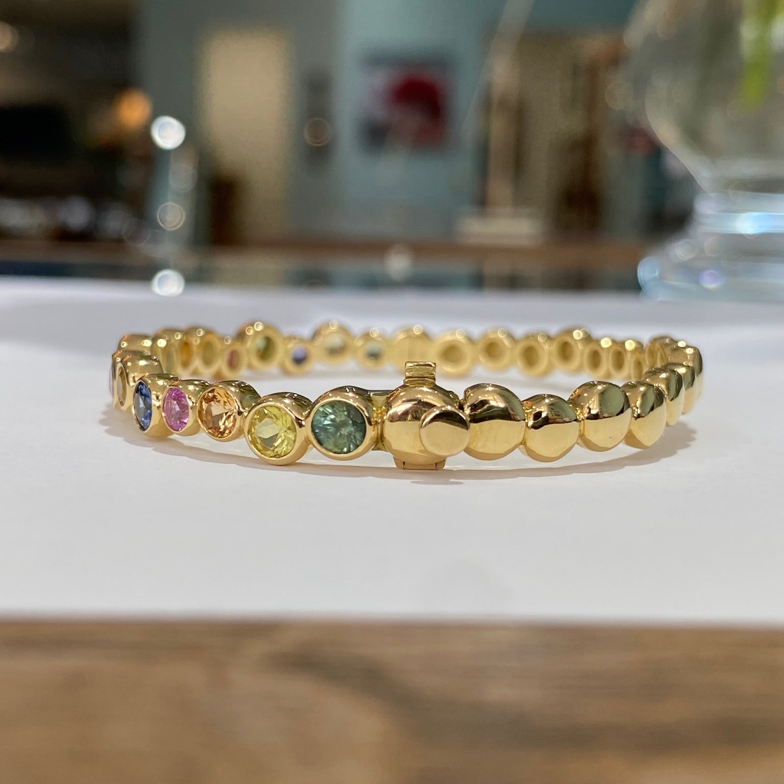 The Rainbow Orbit Bangle Bracelet