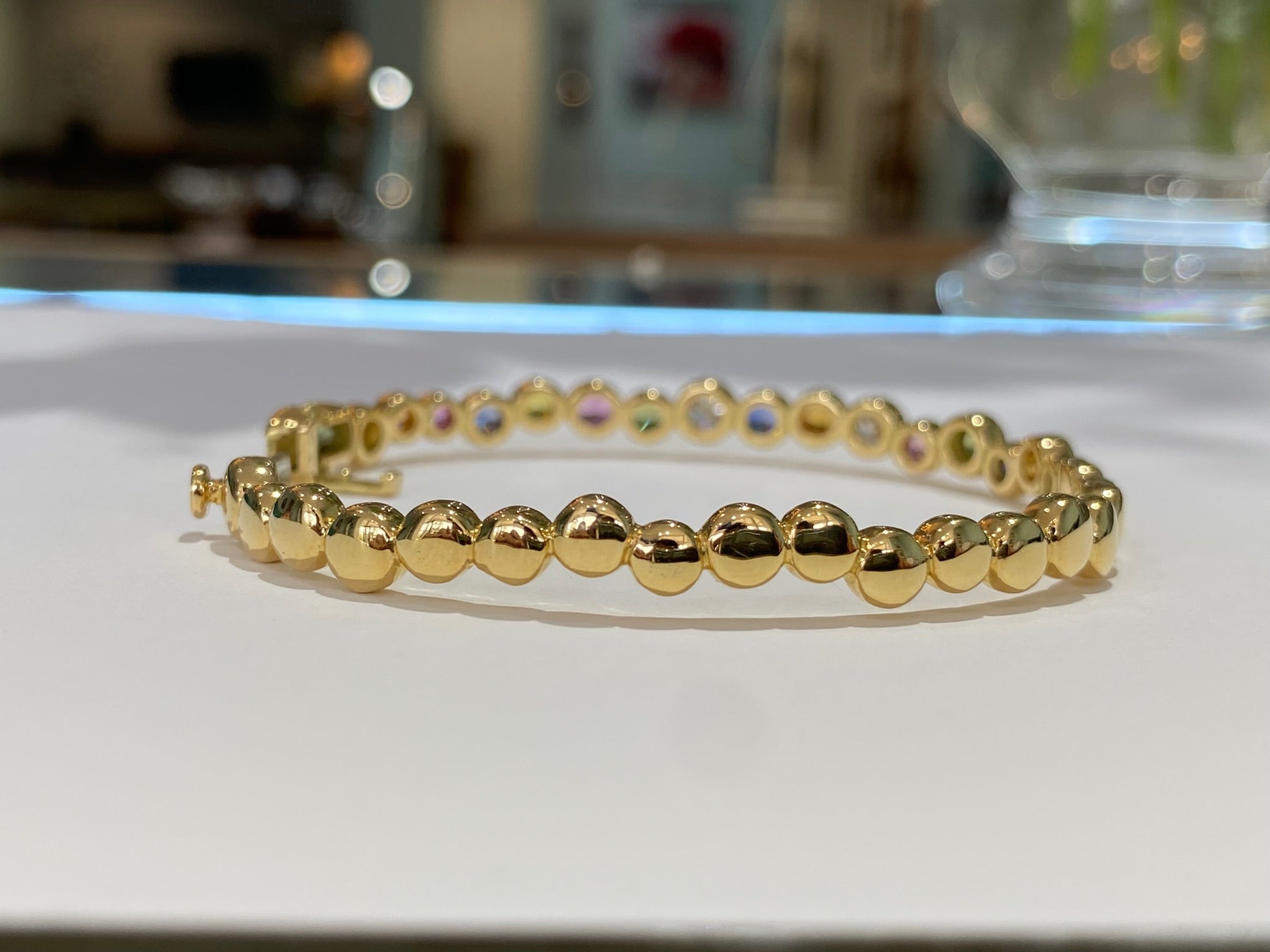The Rainbow Orbit Bangle Bracelet