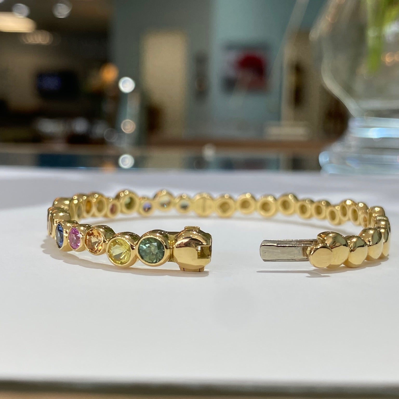 The Rainbow Orbit Bangle Bracelet