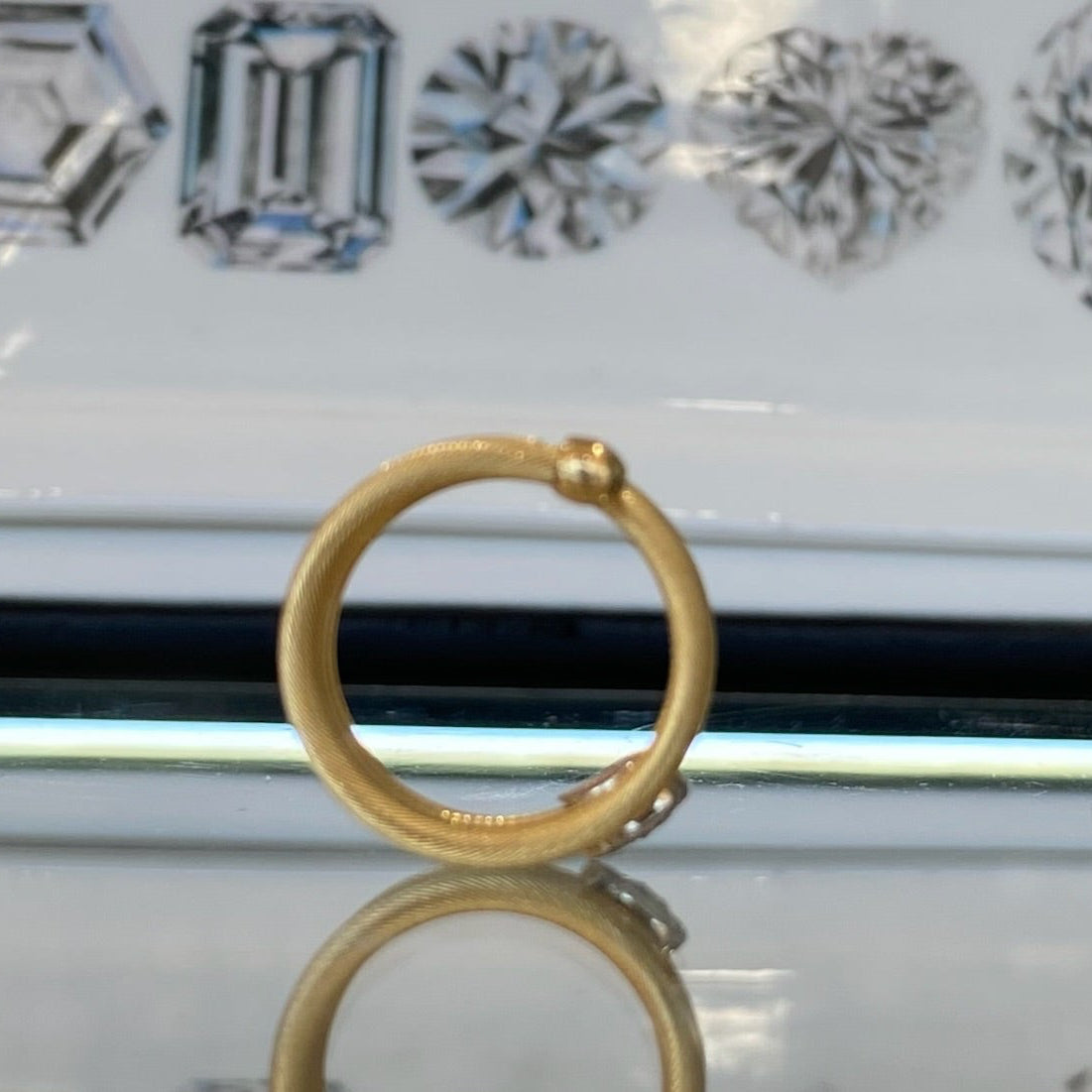 Two Tone 18K Gold Coiled Snake Ring