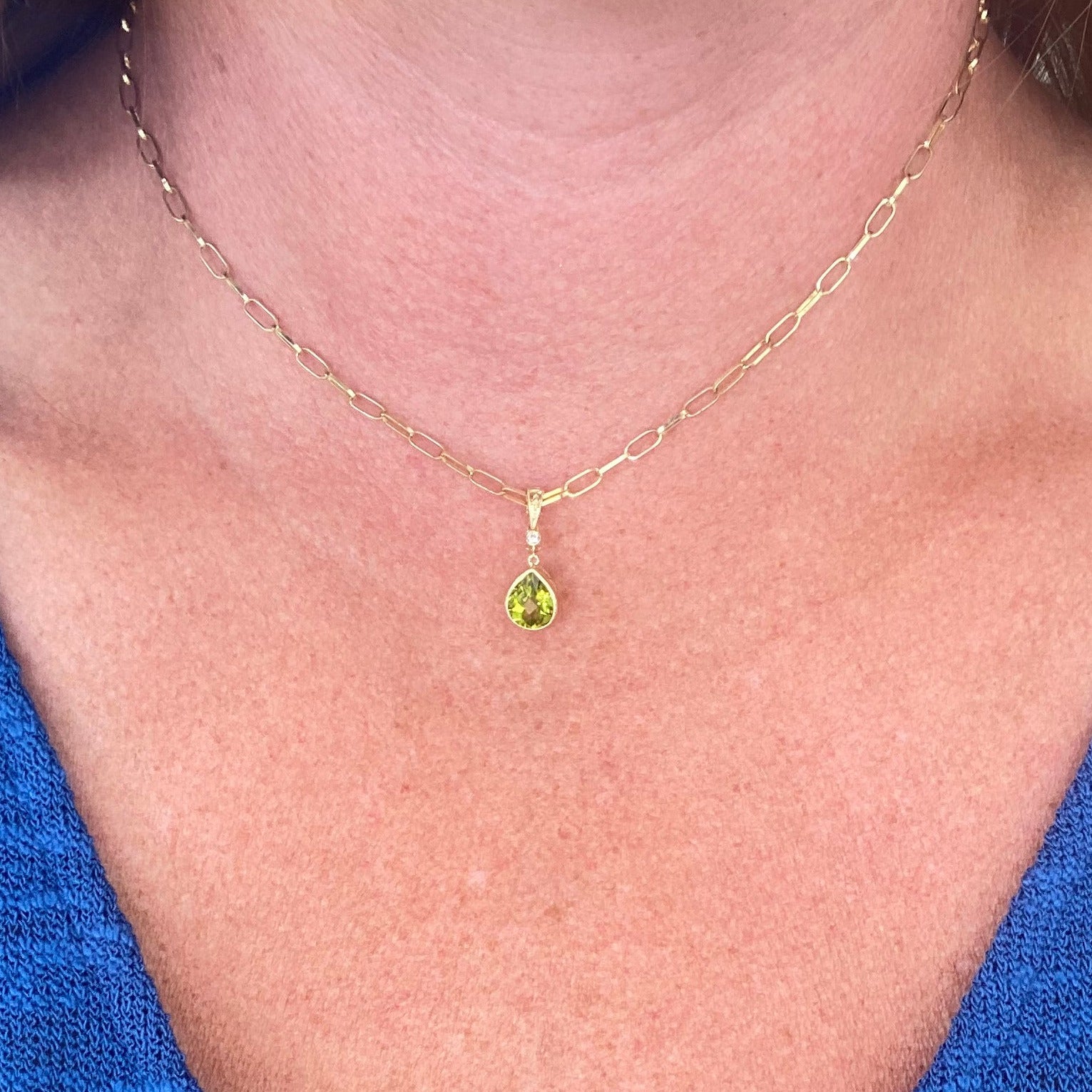 Pear of Paradise Peridot Necklace