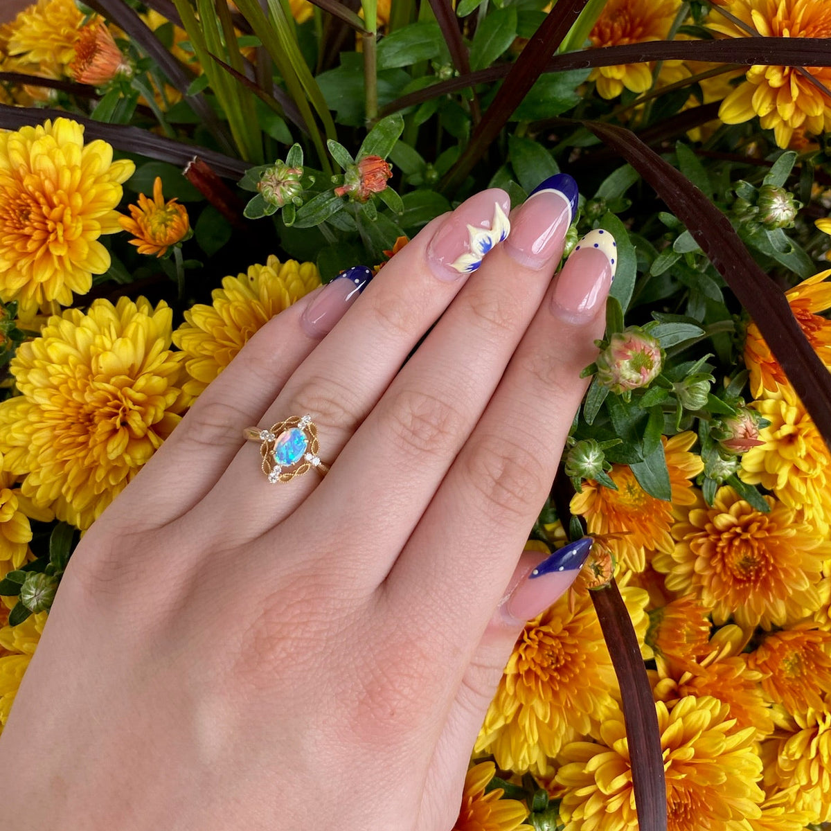 Enchanted Opal Garden Ring